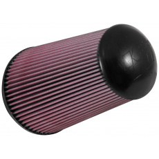 K&N univerzální kuželovitý zkosený filtr se vstupem 152 mm a výškou 295 mm, gumový vrchlík