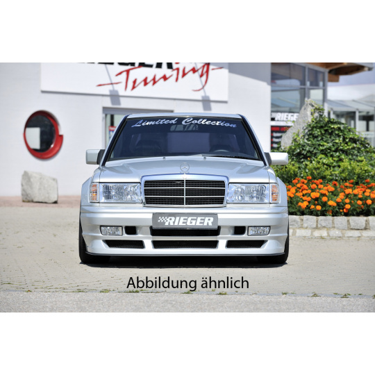 Rieger přední nárazník pro Mercedes 190 W201 sedan, GFK (laminát), pro vozy s kapotou SEC, s výřezem pro mlhová světla