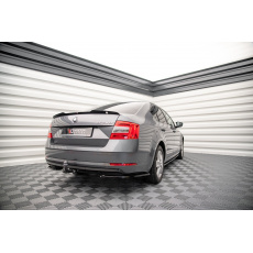 Maxton Design boční difuzory pod zadní nárazník pro Škoda Octavia Mk3 Facelift, černý lesklý plast ABS