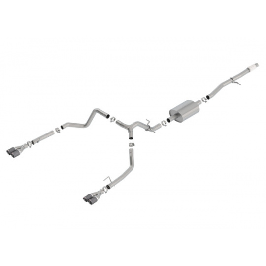 Borla Cat-Back výfukový systém "S-Type" pro GMC Sierra 1500 5,3l V8, s aut. převodovkou, 2WD/AWD, EC/SB 78,8", CC/SHB 69,3", r.v. 2019-2020, černé koncovky, typ koncovek: karbon Borla Cat-Back výfukový systém "S-Type" pro GMC Sierra 1500 5,3l V8, s aut. převodovkou, 2WD/AWD, EC/SB 78,8", CC/SHB 69,3", r.v. 2019-2020, černé koncovky, typ koncovek: karbon