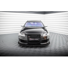 Maxton Design "Street Pro" spoiler pod přední nárazník s křidélky pro Audi RS6 C6, plast ABS bez povrchové úpravy, s červenou linkou