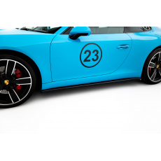 Maxton Design difuzory pod boční prahy pro Porsche 911 991, černý lesklý plast ABS