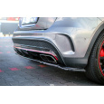 Maxton Design středový spoiler pod zadní nárazník bez žebrování pro Mercedes GLA X156/AMG, carbon-Look