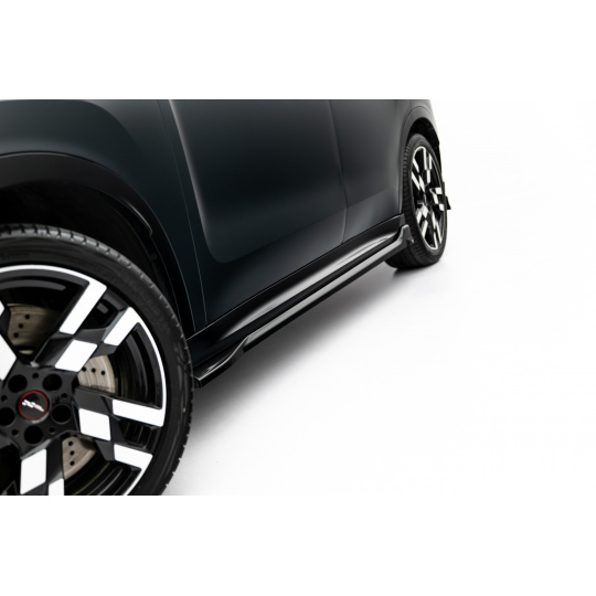 Maxton Design difuzory pod boční prahy pro Mini Countryman JCW U25, černý lesklý plast ABS