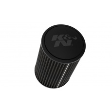 K&N univerzální kulatý zkosený filtr se vstupem 89 mm a výškou 229 mm, gumový vrchlík, délka vstupní příruby 38 mm