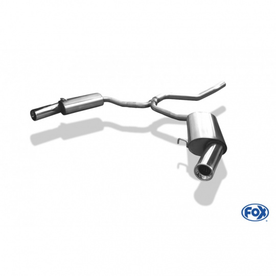 Fox Sportauspuff koncový tlumič výfuku s koncovkou 1x90 Typ 13 na obou stranách pro Ford Mondeo I -08/1996 s motorem 2.5