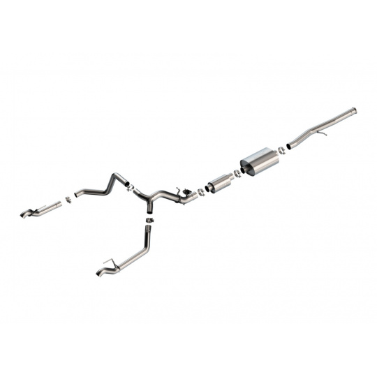 Borla Cat-Back výfukový systém "S-Type" pro Chevrolet Silverado 1500 6.2L V8, automat, 2WD/4WD, EC s SB (6'7") 147.4" WB/ CC s SB (5'10") 147.4" WB, r.v. 2024, bez koncovek Borla Cat-Back výfukový systém "S-Type" pro Chevrolet Silverado 1500 6.2L V8, automat, 2WD/4WD, EC s SB (6'7") 147.4" WB/ CC s SB (5'10") 147.4" WB, r.v. 2024, bez koncovek