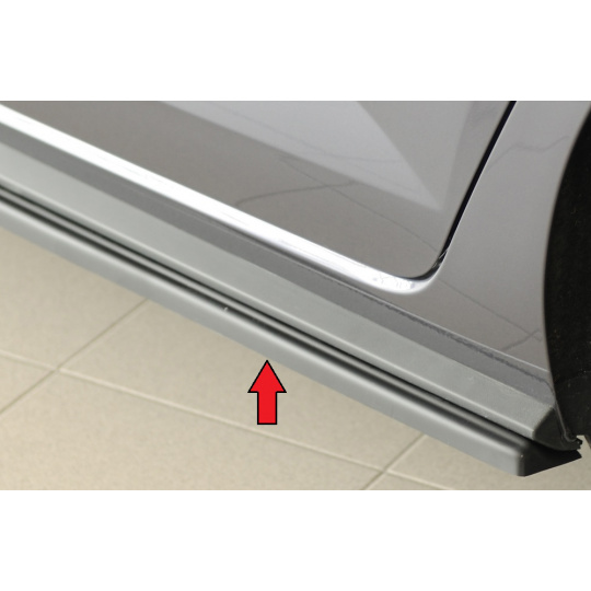 Rieger spoiler pod boční práh mont. strana levá pro Volkswagen Polo AW 5-dvéř., r.v. 06/21-, plast ABS bez povrchové úpravy