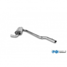 Fox Sportauspuff koncový tlumič výfuku s koncovkou 1x55 Typ 10 pro Trabant Limousine und Kombi  s motorem 1.0, vyústění z boku nárazníku