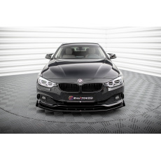 Maxton Design "Street Pro" spoiler pod přední nárazník s křidélky pro BMW řada 4 F36, plast ABS bez povrchové úpravy, s červenou linkou
