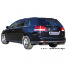 Fox Sportauspuff koncový tlumič výfuku s koncovkou 2x78x75 Typ 70 na obou stranách pro Opel Vectra C s motorem 1.8 16V, 1.9 CDTI, 2.2, 2.2 DTi, 3.2