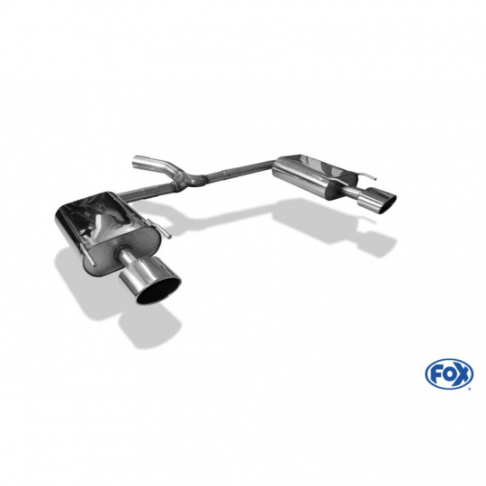 Fox Sportauspuff koncový tlumič výfuku s koncovkou 140x90 Typ 44 na obou stranách pro Opel Insignia A s motorem 1.6 T, 2.0, Sportstourer