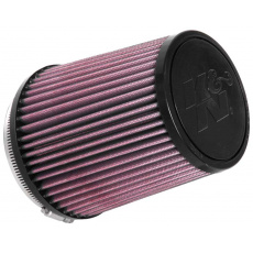 K&N univerzální kulatý zkosený filtr se vstupem 102 mm a výškou 152 mm, gumový vrchlík, délka vstupní příruby 16 mm, vnější průměr vrchlíku 114 mm