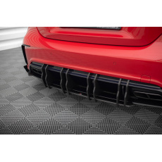 Maxton Design "Street Pro" difuzor zadního nárazníku pro Mercedes třída A W176 Facelift A45 AMG, plast ABS bez povrchové úpravy, s černou a červenou linkou