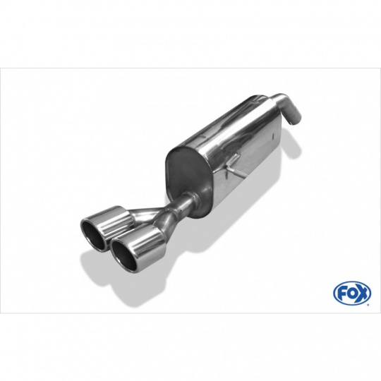 Fox Sportauspuff koncový tlumič výfuku s koncovkou 2x90 Typ 16 pro Peugeot 207 SW 2007- s motorem 1.6, určeno pro SW
