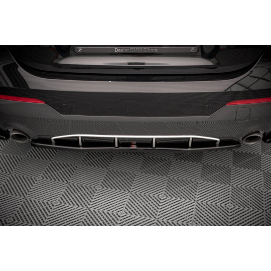 Maxton Design středový spoiler pod zadní nárazník pro BMW řada 4 G22/M-Pack, černý lesklý plast ABS Nepasuje na M440i, mimo M440i