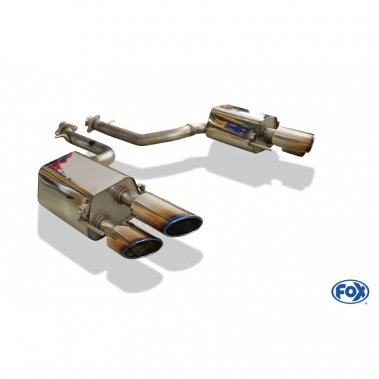 Fox Sportauspuff koncový tlumič výfuku s koncovkou 2x115x85 Typ 38 rechts/links Colour (Rand eingefrbt) pro Lexus RC 2014- s motorem 5.0