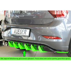 Rieger vložka zadního nárazníku pro Volkswagen Polo AW 5-dvéř., plast ABS bez povrchové úpravy, GTI, r.v. 06/2017-05/2021