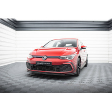 Maxton Design spoiler pod přední nárazník ver.5 pro Volkswagen Golf GTD Mk8, černý lesklý plast ABS