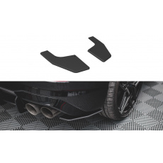 Maxton Design "Street Pro" boční difuzory pod zadní nárazník pro Volkswagen Golf R Mk8, plast ABS bez povrchové úpravy
