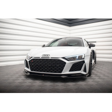Maxton Design spoiler pod přední nárazník ver.3 pro Audi R8 Mk2 Facelift, černý lesklý plast ABS
