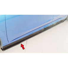 Rieger spoiler pod boční práh mont. strana pro Škoda Fabia PJ hatchback, 06/21-, plast ABS lakovaný do černé lesklé barvy