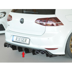 Rieger vložka zadního nárazníku pro Volkswagen Golf 7 R-Line 3-dvéř., plast ABS lakovaný do černé lesklé barvy
