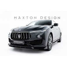 Maxton Design spoiler pod přední nárazník pro Maserati Levante Mk1 GT Facelift, černý lesklý plast ABS