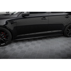 Maxton Design difuzory pod boční prahy pro Kia Optima Mk3, černý lesklý plast ABS