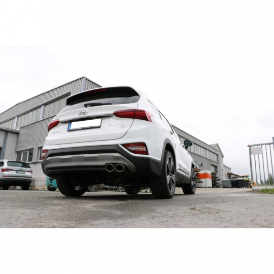 Fox Sportauspuff koncový tlumič výfuku s koncovkou 2x106x71 Typ 32 pro Hyundai Santa Fe TM 2018- s motorem 2.2 D