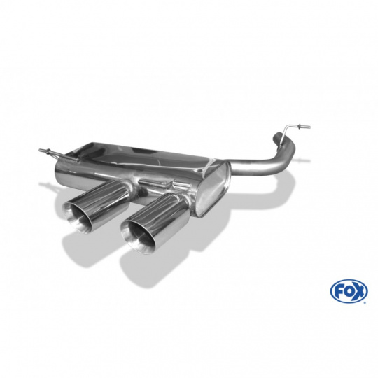 Fox Sportauspuff koncový tlumič výfuku s vývodem uprostřed s koncovkou 2x100 Typ 25 pro Volkswagen Golf V s motorem 3.2