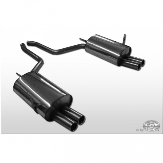 Fox Sportauspuff koncový tlumič výfuku s koncovkou 2x76 Typ 13 na obou stranách pro BMW řada 7 E38 s motorem 3.0, 3.5, 4.0