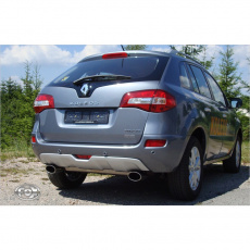 Fox Sportauspuff koncový tlumič výfuku s koncovkou 140x90 Typ 44 na obou stranách pro Renault Koleos Benzin s motorem 2.5 16V