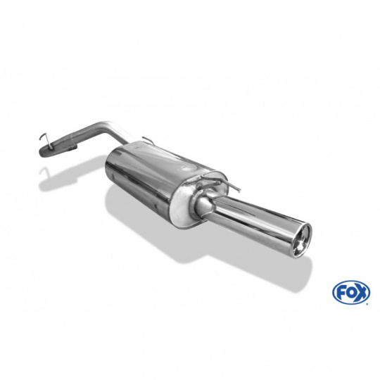 Fox Sportauspuff koncový tlumič výfuku s koncovkou 1x80 Typ 13 pro Renault Clio C 57, I B s motorem 1.8, 2.0
