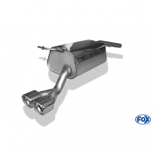 Fox Sportauspuff koncový tlumič výfuku s koncovkou 2x80 Typ 17 pro Volkswagen Caddy s motorem 1.6 TDI, 1.9 TDI, 2.0 TDI