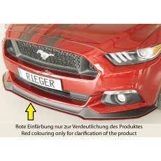 Rieger lipa pod přední nárazník pro Ford Mustang 6 LAE kabriolet, kupé před faceliftem, 11/14-07/17, plast ABS bez povrchové úpravy