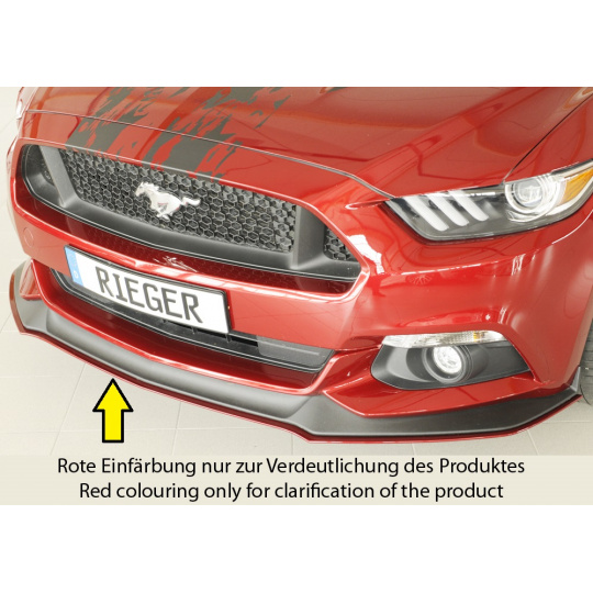 Rieger lipa pod přední nárazník pro Ford Mustang 6 LAE kabriolet, kupé před faceliftem, 11/14-07/17, plast ABS bez povrchové úpravy Rieger lipa pod přední nárazník pro Ford Mustang 6 LAE kabriolet, kupé před faceliftem, 11/14-07/17, plast ABS bez povrchové úpravy