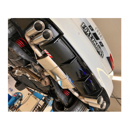 Fox Sportauspuff koncový tlumič výfuku s koncovkou 2x90 Typ 25 na obou stranách pro Audi A3 8V 2014- s motorem 1.8, 2.0 Fox Sportauspuff koncový tlumič výfuku s koncovkou 2x90 Typ 25 na obou stranách pro Audi A3 8V 2014- s motorem 1.8, 2.0