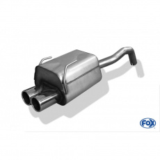 Fox Sportauspuff koncový tlumič výfuku s koncovkou 2x76 Typ 12 pro Fiat 500 s motorem 1.2, 1.3 D, 1.4