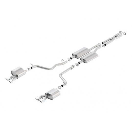 Borla Cat-Back výfukový systém "S-Type" pro Dodge Challenger SE/SXT 3,6l, RWD, 2-dvéř., r.v. od 11-14 Borla Cat-Back výfukový systém "S-Type" pro Dodge Challenger SE/SXT 3,6l, RWD, 2-dvéř., r.v. od 11-14