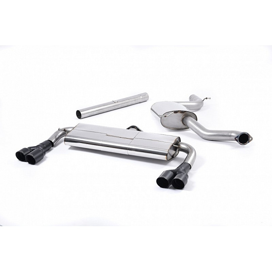 Milltek Sport homologovaný výfuk cat-back pro Seat Leon Cupra 280/290 2.0 TSI (bez OPF/GPF) 2014-2017, dvojité kulaté černé koncovky