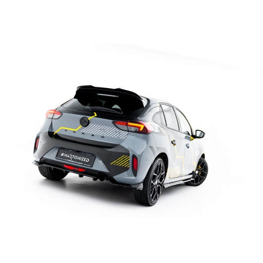 Maxton Design spoiler pod zadní nárazník s žebrováním pro Opel Corsa F (Mk6) Facelift, černý lesklý plast ABS Maxton Design spoiler pod zadní nárazník s žebrováním pro Opel Corsa F (Mk6) Facelift, černý lesklý plast ABS