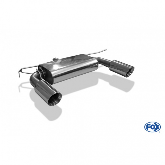 Fox Sportauspuff koncový tlumič výfuku s koncovkou 1x100 Typ 25 na obou stranách pro Audi TT FV3 s motorem 2.0, s pohonem všech kol