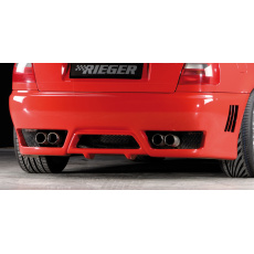 Rieger zadní nárazník pro Audi A4 B5 avant, plast ABS bez povrchové úpravy, s žebrováním, pro vozy s parkovacím asistentem (PDC)