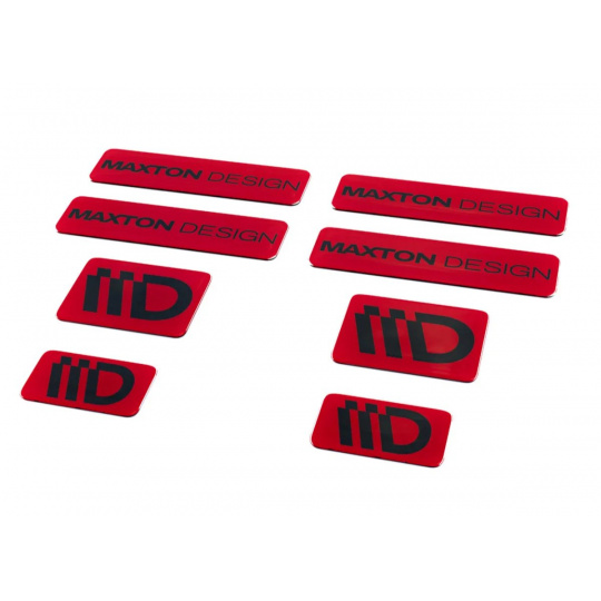 Maxton Design sada 3D samolepek 8 ks, barva: červená / černá
