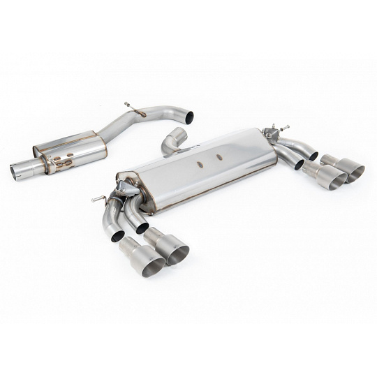 Milltek Sport homologovaný výfuk cat-back GPF Back s rezonátorem pro Audi S3 2.0 TFSI quattro Sportback 8V.2 (s GPF) 2019-2020, dvojité, kulaté, typ koncovek: GT-100 titanové Milltek Sport homologovaný výfuk cat-back GPF Back s rezonátorem pro Audi S3 2.0 TFSI quattro Sportback 8V.2 (s GPF) 2019-2020, dvojité, kulaté, typ koncovek: GT-100 titanové