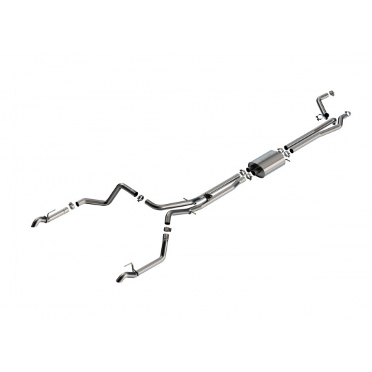 Borla Cat-Back výfukový systém "S-Type" pro GMC Sierra 1500 AT4X 6.2L V8, automat, 4WD, EC s SB (5'9'') 147,4'' WB, r.v. 2024-2025, mimo vozy s paketem AEV Borla Cat-Back výfukový systém "S-Type" pro GMC Sierra 1500 AT4X 6.2L V8, automat, 4WD, EC s SB (5'9'') 147,4'' WB, r.v. 2024-2025, mimo vozy s paketem AEV