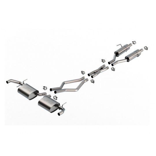 Borla Cat-Back výfukový systém "S-Type" pro Jeep Grand Cherokee Summit Reserve 3.6L V6 AT, 2WD/4WD, r.v. 2022-2024 Borla Cat-Back výfukový systém "S-Type" pro Jeep Grand Cherokee Summit Reserve 3.6L V6 AT, 2WD/4WD, r.v. 2022-2024