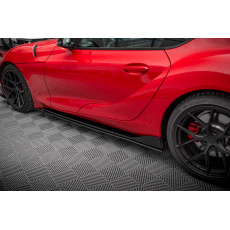 Maxton Design "Street Pro" difuzory pod boční prahy pro Toyota Supra Mk5, plast ABS bez povrchové úpravy, s červenou linkou