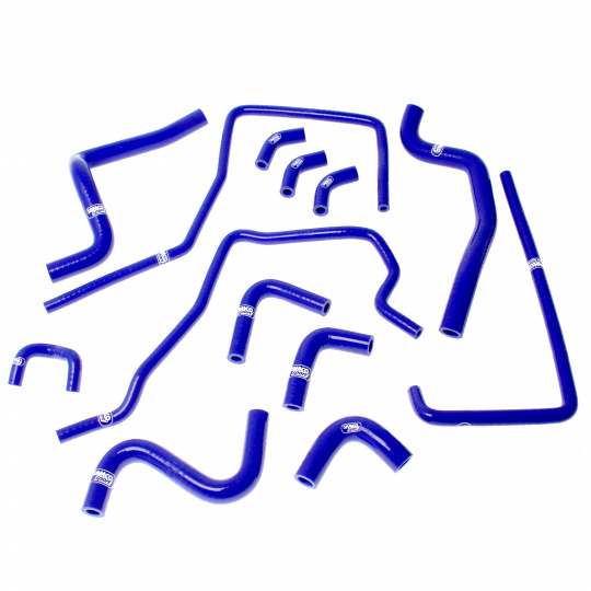 Samco Sport 13-dílná sada silikonových hadic pro doplňkové vedení chladicí kapaliny pro Subaru Impreza GD/GG 2002-2005 Turbo verze 8 Blobeye (WRX/STi), barva: modrá